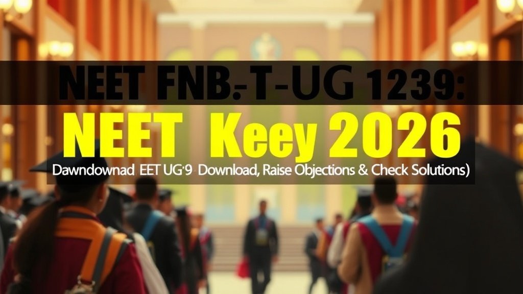 NEET UG 2026 Answer Key: Get Solutions, File Appeals & Estimate Marks